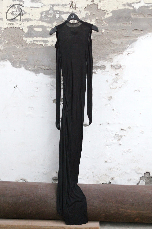 Marc Le Bihan 2842 Series Off-the-shoulder T-shirt Long-sleeved Dress MLB-2842-H23-24-BLACK